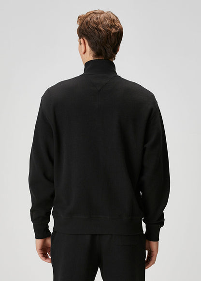 Tommy Jeans Waffle Knit Half-Zip Sweatshirt