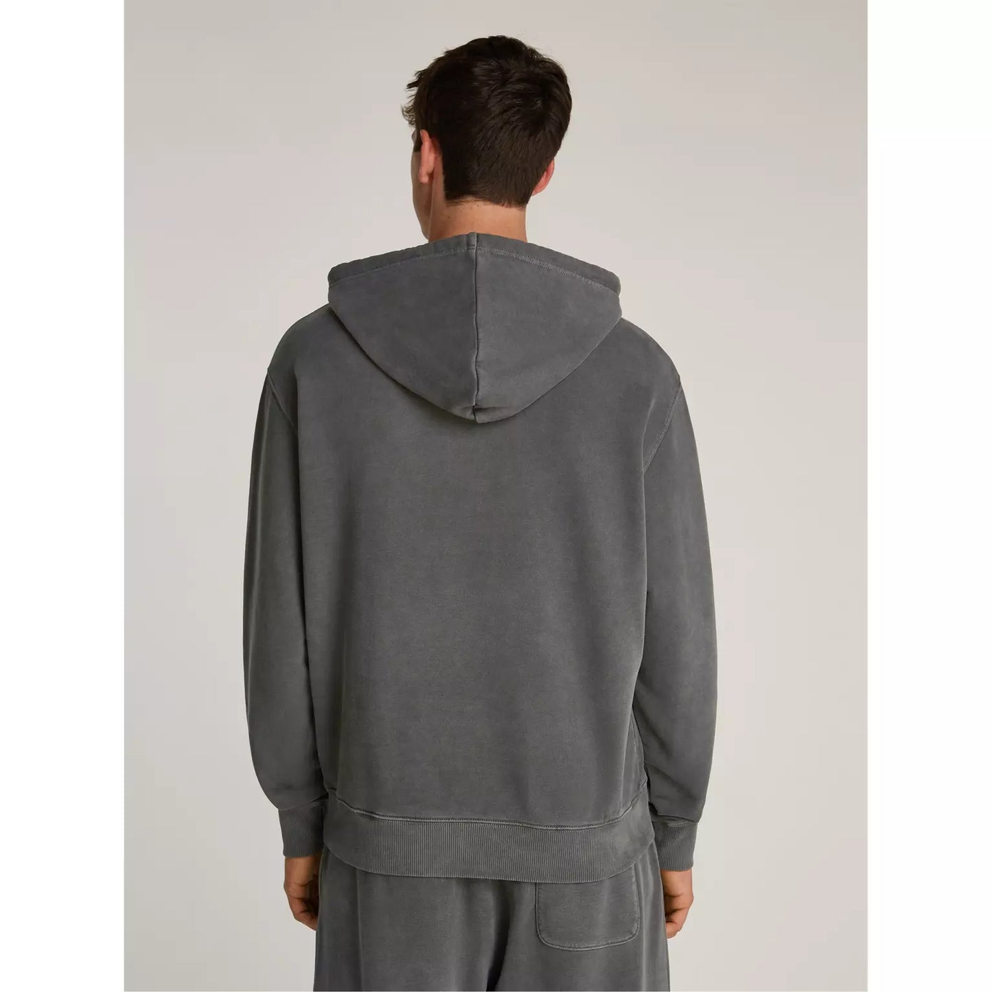 Tommy Jeans Washed Grey Hoodie - Embroidered Arch Logo