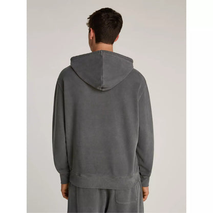 Tommy Jeans Washed Grey Hoodie - Embroidered Arch Logo