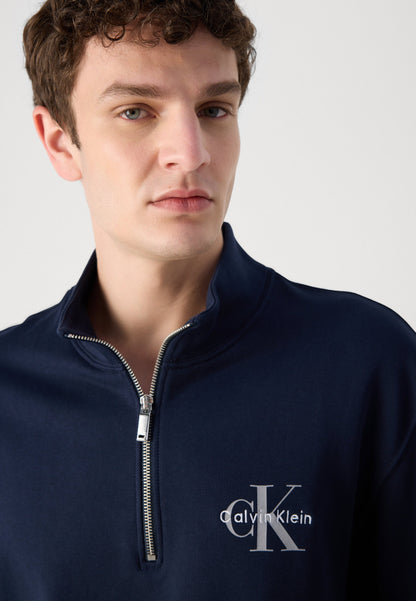 Calvin Klein Jeans Men's Monogram Quarter-Zip Sweatshirt