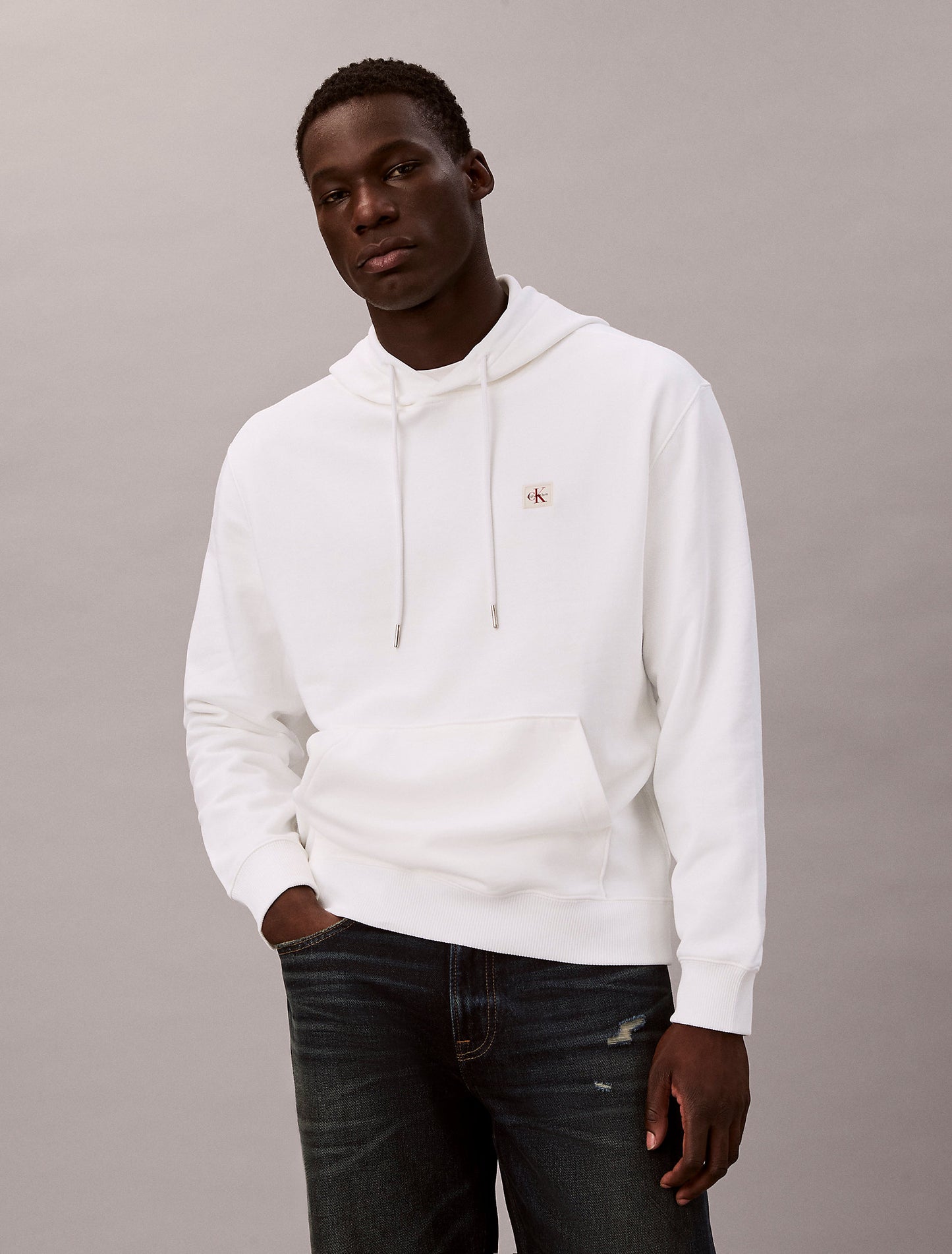 Calvin Klein Jeans Men's Monogram Logo Badge Hoodie