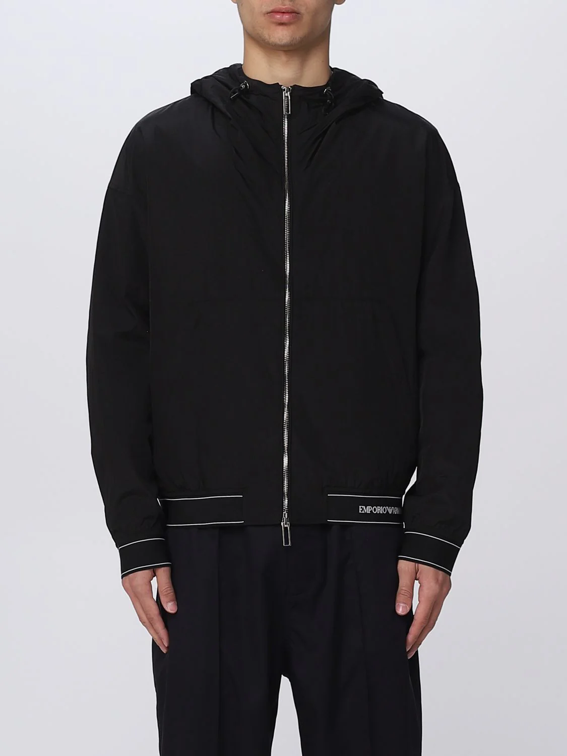 Emporio Armani Men's Full-Zip Logo Hooded Jacket