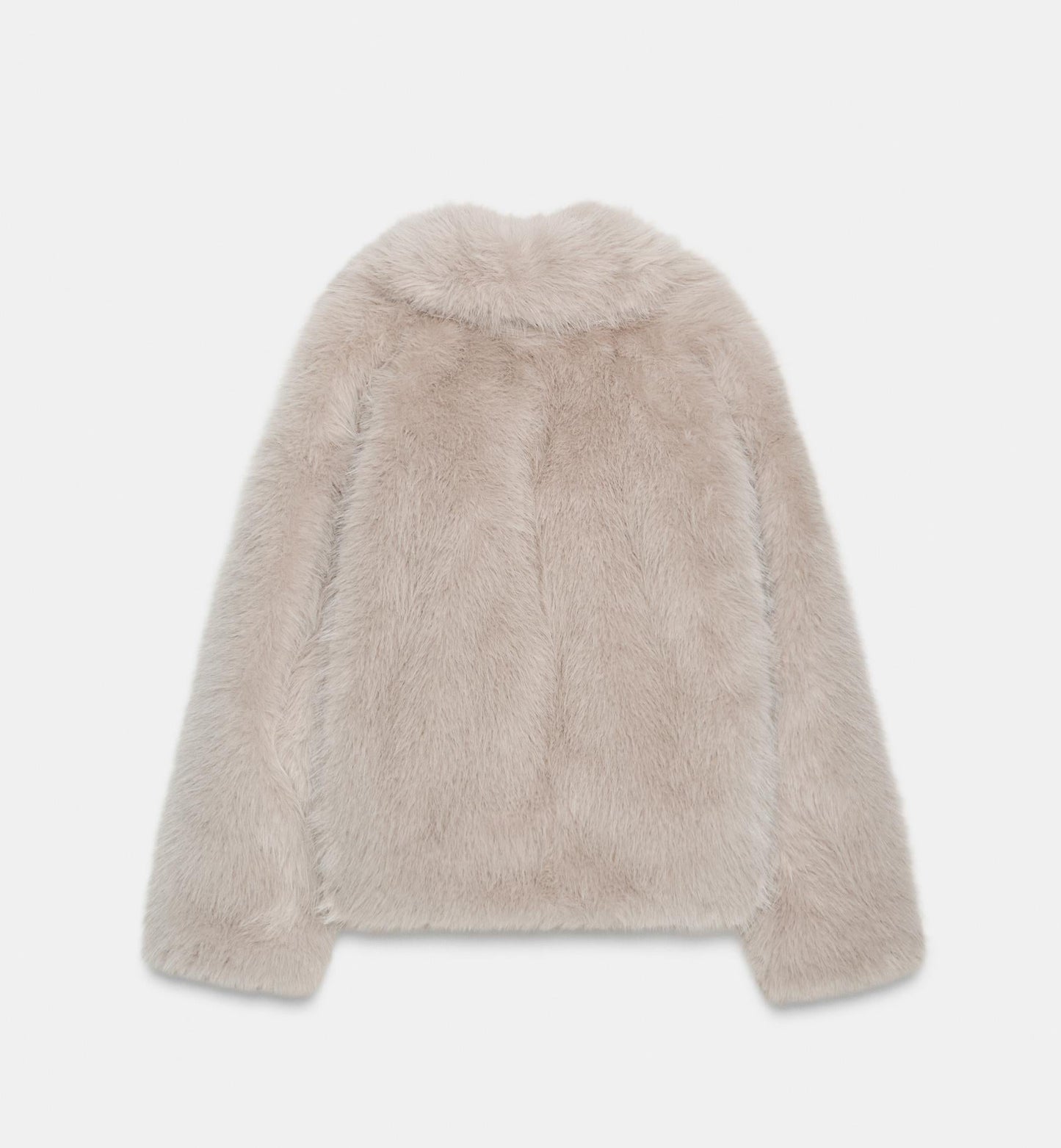 Zara SHORT FAUX FUR COAT WITH TOGGLES