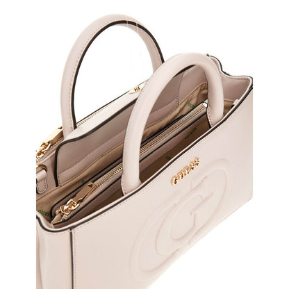 GUESS Iconic Embossed Logo Top-Handle Tote Bag