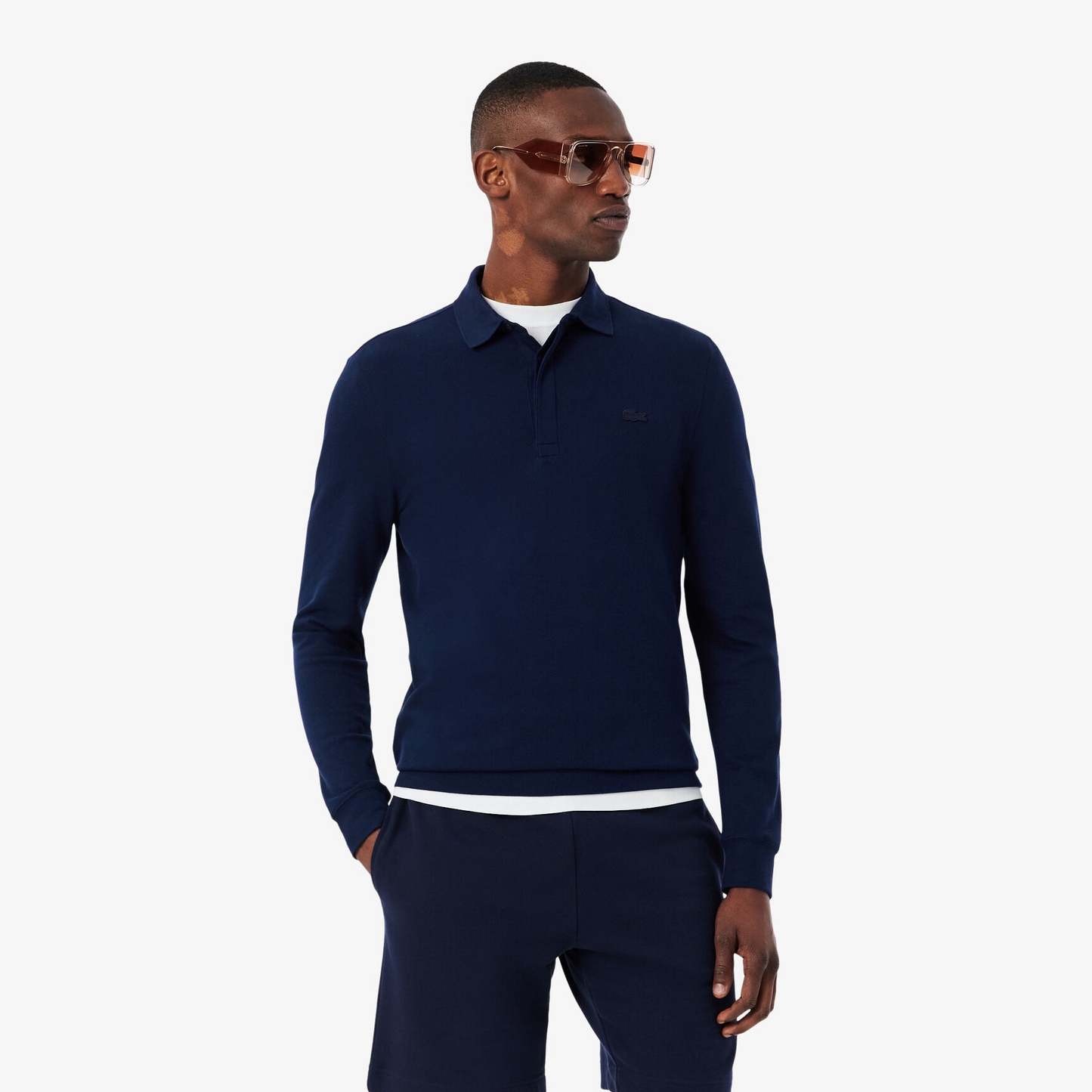 Lacoste Men's Long-Sleeve Slim Fit Polo Shirt