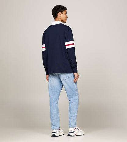 Tommy Jeans Archive Graphic Rugby Polo Shirt Ledger Fit
