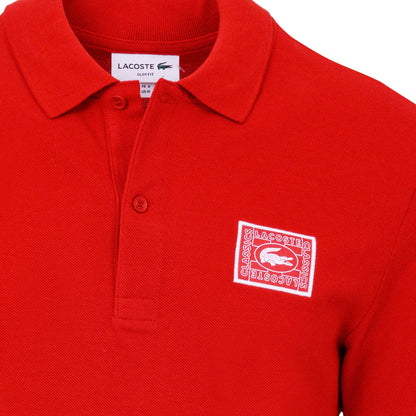 Lacoste Slim Fit Pique Polo Shirt with Heritage Badge