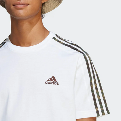 Adidas Performance 3-Stripes Camo-Detail Tee