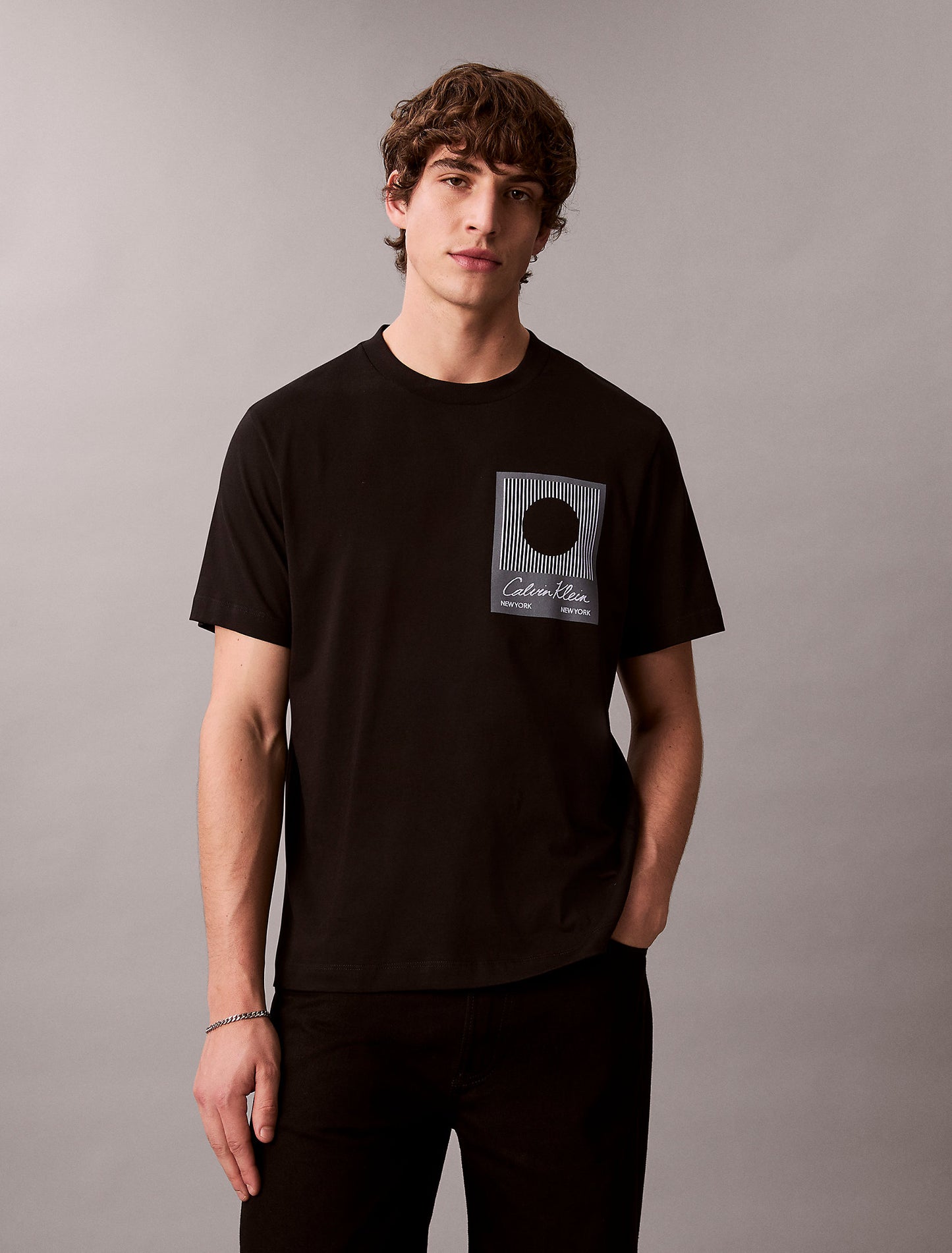 Calvin Klein Abstract Graphic Crewneck T-Shirt