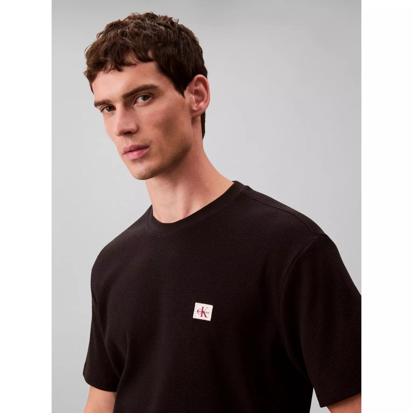 Calvin Klein Jeans Waffle-Knit Crewneck Tee