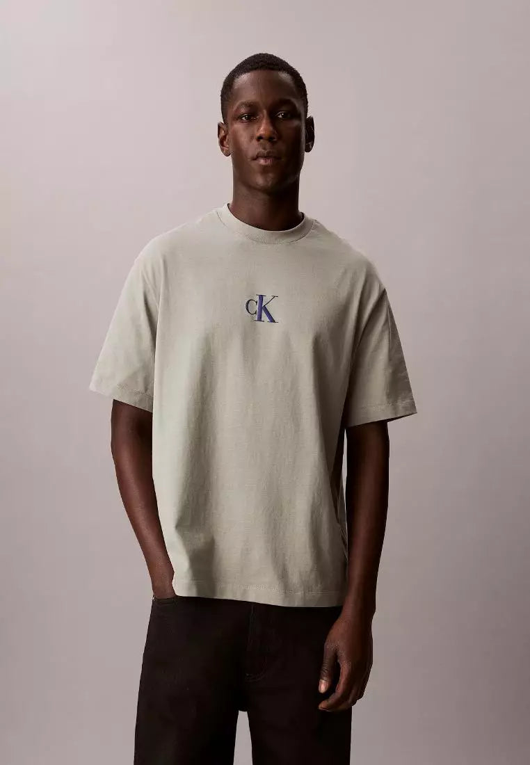 Calvin Klein Oversized Monogram Logo Graphic Tee