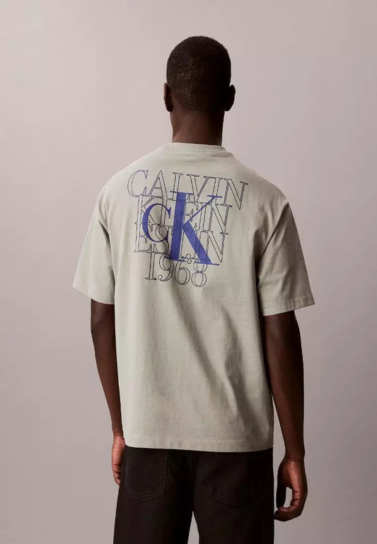 Calvin Klein Oversized Monogram Logo Graphic Tee
