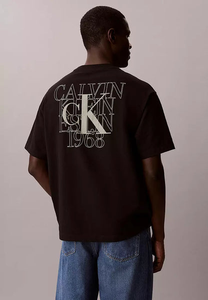 Calvin Klein Oversized Monogram Logo Graphic Tee