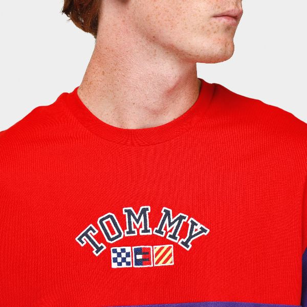 Men's Color-Block Crest Crewneck Tee