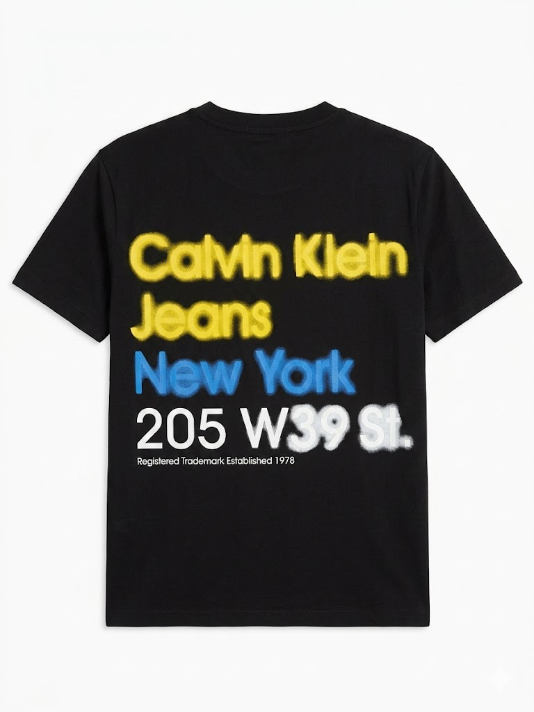 Calvin Klein Jeans Graffiti Logo Graphic Tee