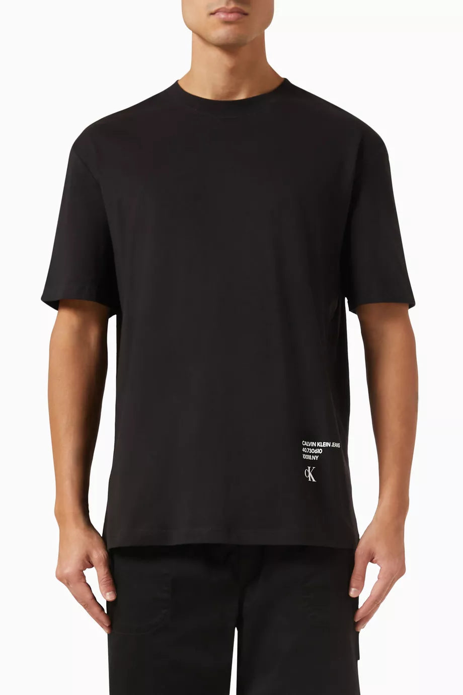 Calvin Klein Jeans Graphic Print T-Shirt with NY Coordinates