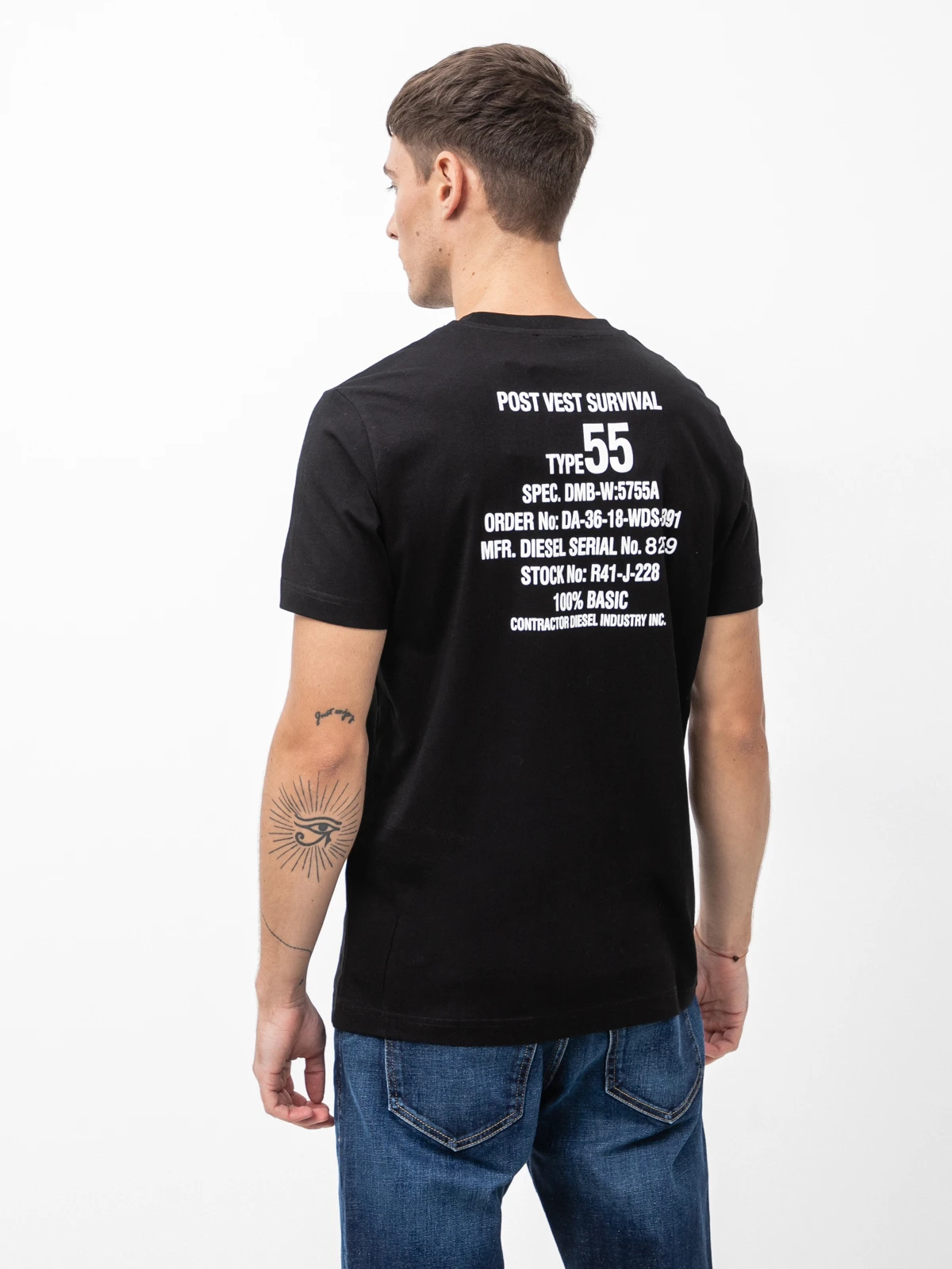 Diesel Men's D-Series Technical Drawing Crewneck Tee