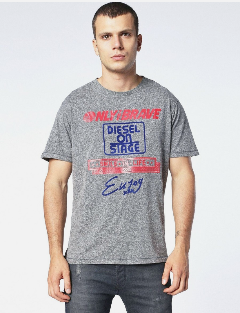 Diesel Men's D-Series Technical Drawing Crewneck Tee