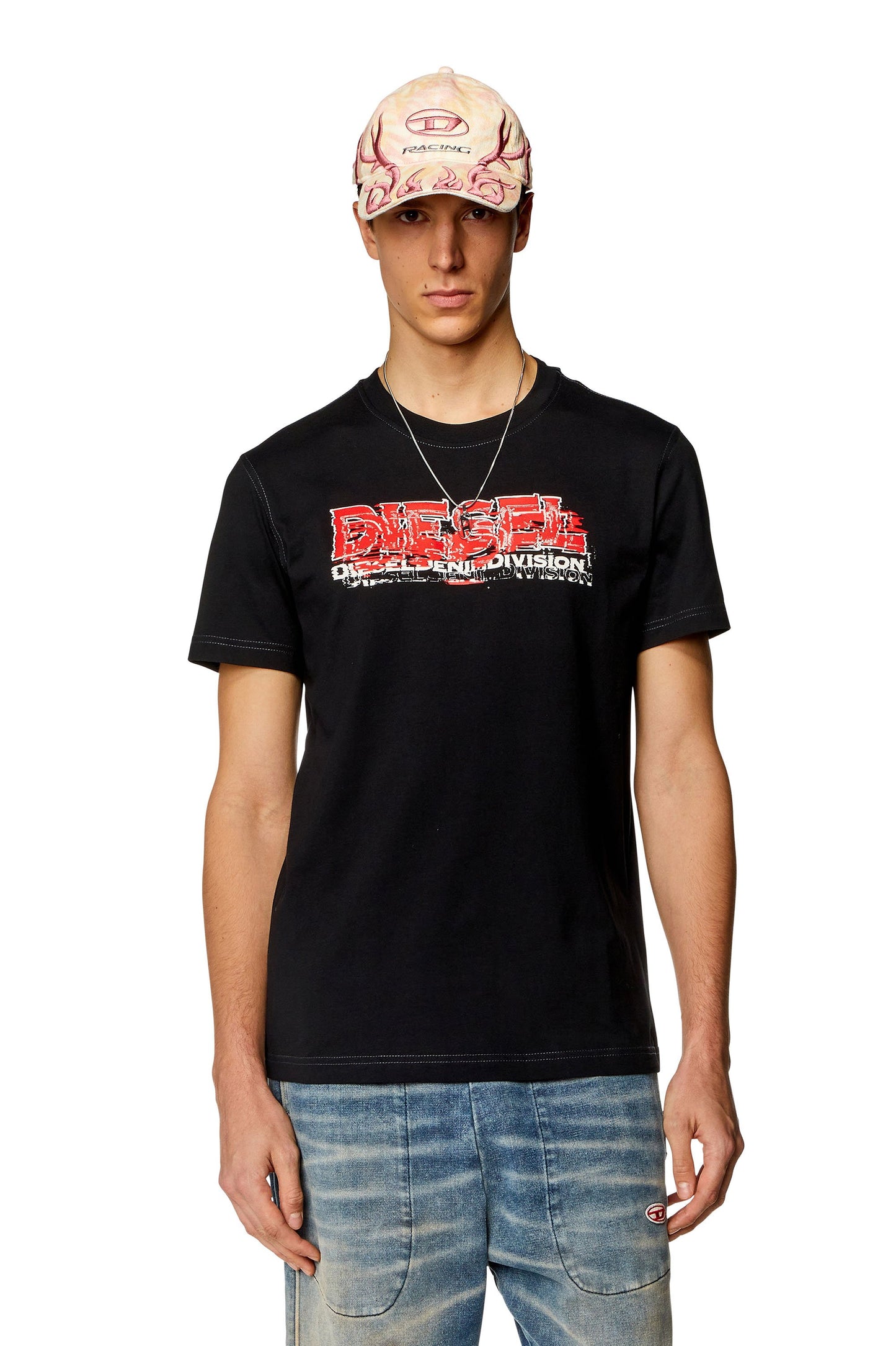 Diesel Regular-Fit Industrial Graphic Logo Premium T-Shirt