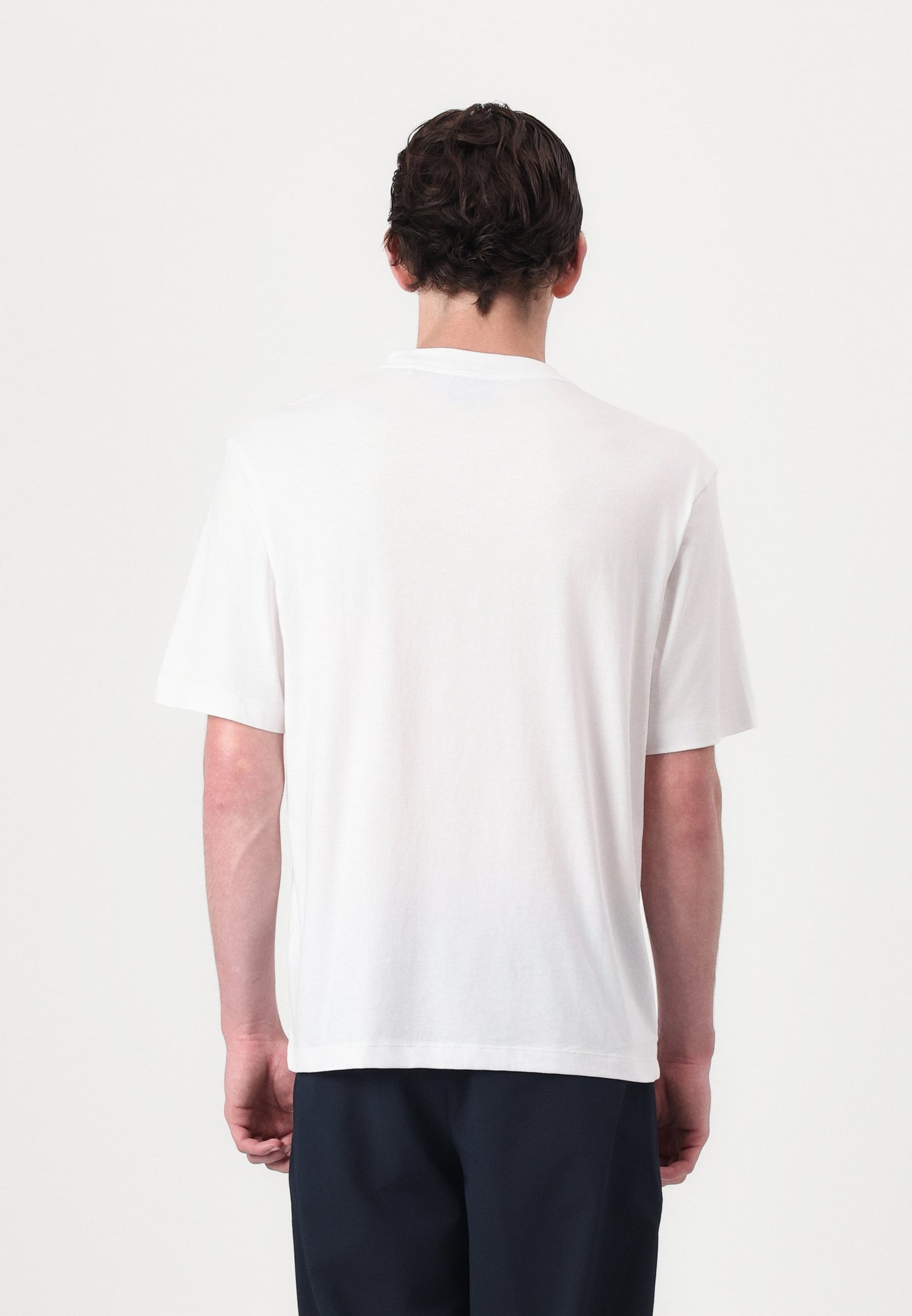 HUGO Cotton T-Shirt with Contemporary Blurred Logo Graphic