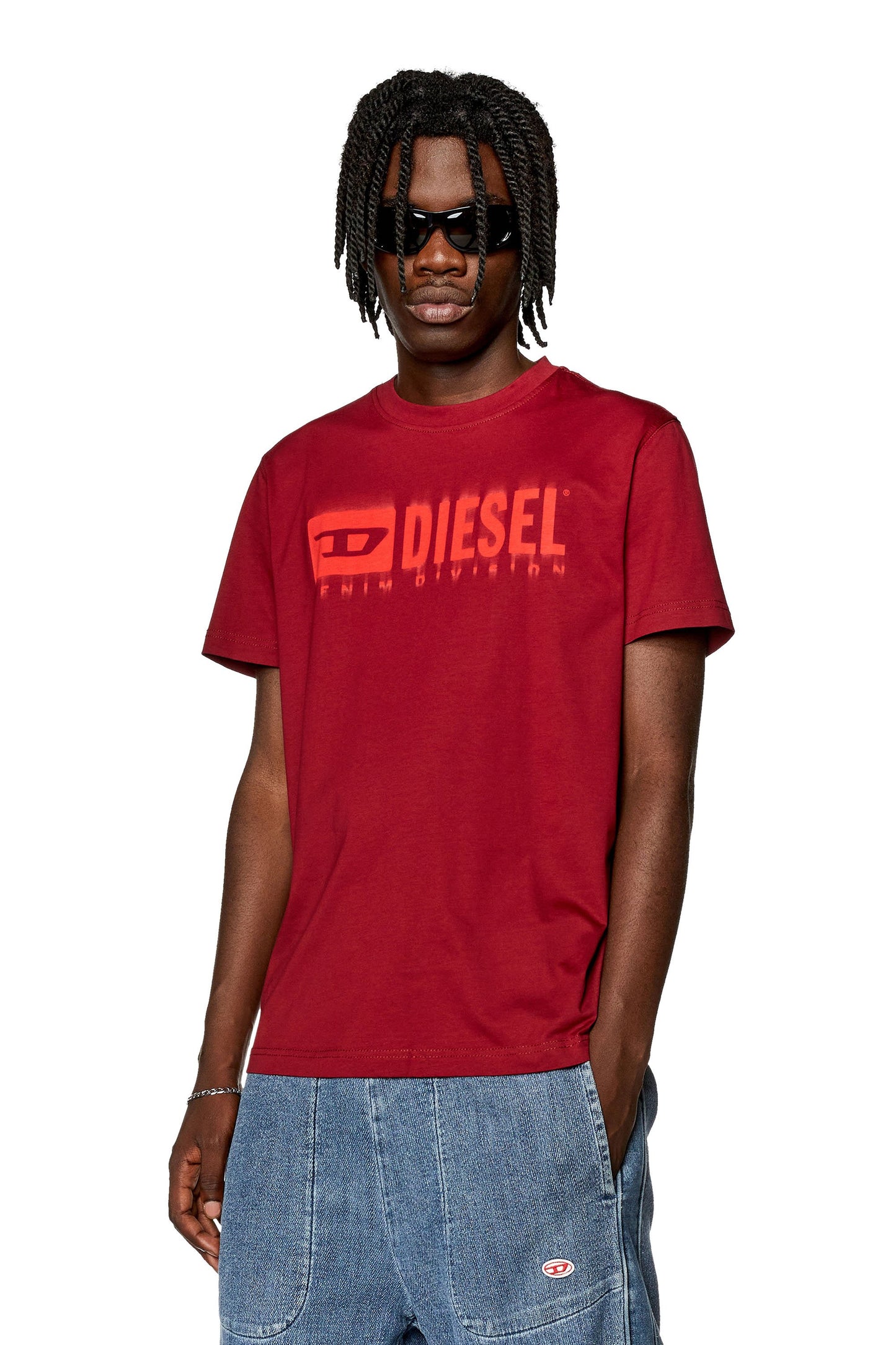 Diesel Men's D-Series Machinery Blueprint Crewneck Tee