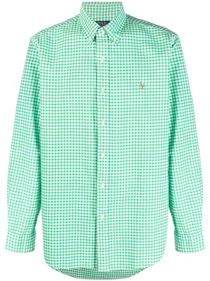 Polo Ralph Lauren Button-Down Long-Sleeve Gingham Shirt with Pony Logo