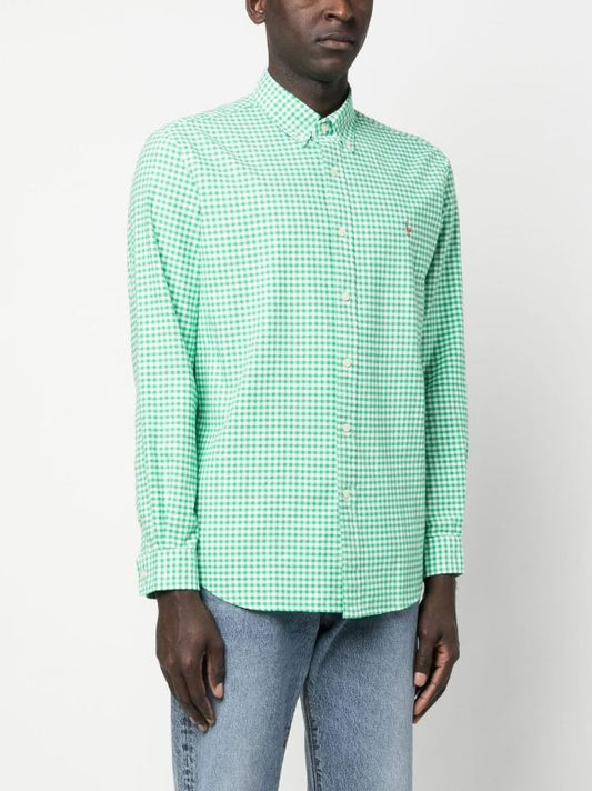 Polo Ralph Lauren Button-Down Long-Sleeve Gingham Shirt with Pony Logo