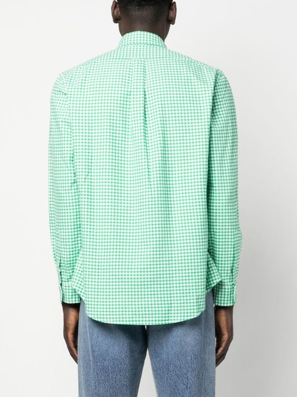 Polo Ralph Lauren Button-Down Long-Sleeve Gingham Shirt with Pony Logo