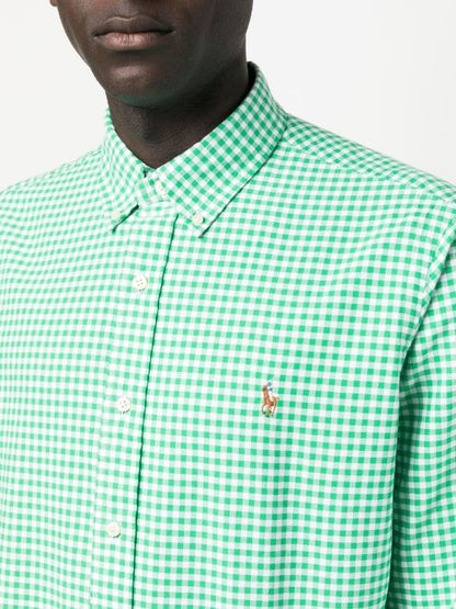 Polo Ralph Lauren Button-Down Long-Sleeve Gingham Shirt with Pony Logo