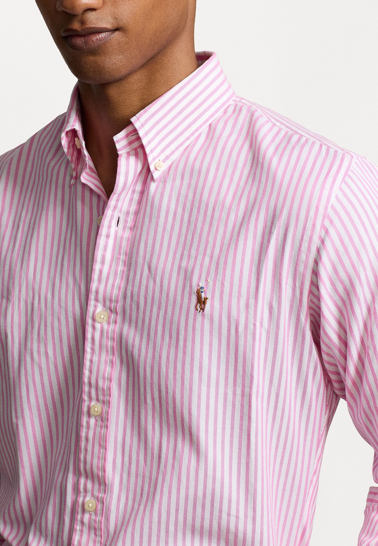 Polo Ralph Lauren Button-Down Long-Sleeve Striped Shirt with Pony Logo