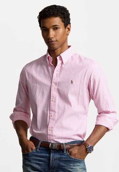 Polo Ralph Lauren Button-Down Long-Sleeve Striped Shirt with Pony Logo