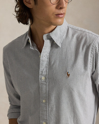 Polo Ralph Lauren Button-Down Long-Sleeve Striped Shirt with Pony Logo