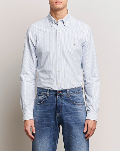 Polo Ralph Lauren Button-Down Long-Sleeve Striped Shirt with Pony Logo