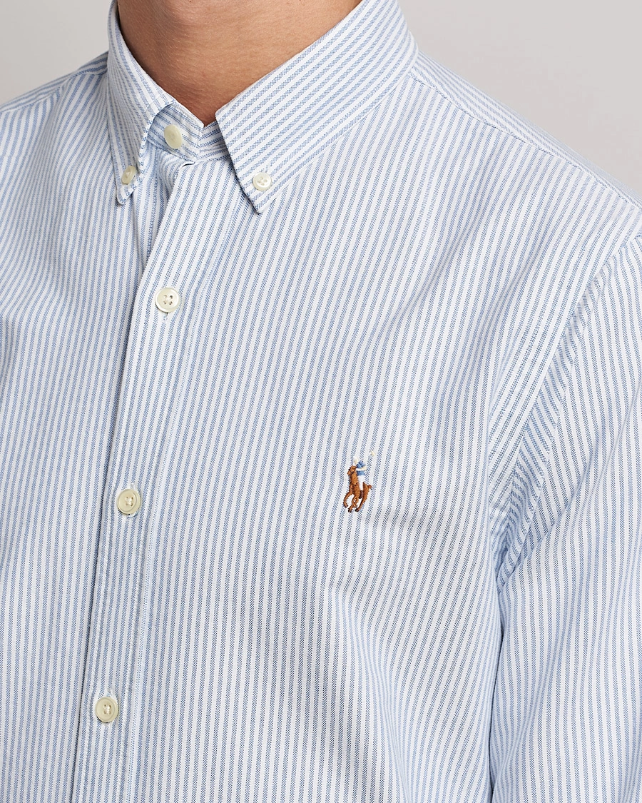 Polo Ralph Lauren Button-Down Long-Sleeve Striped Shirt with Pony Logo