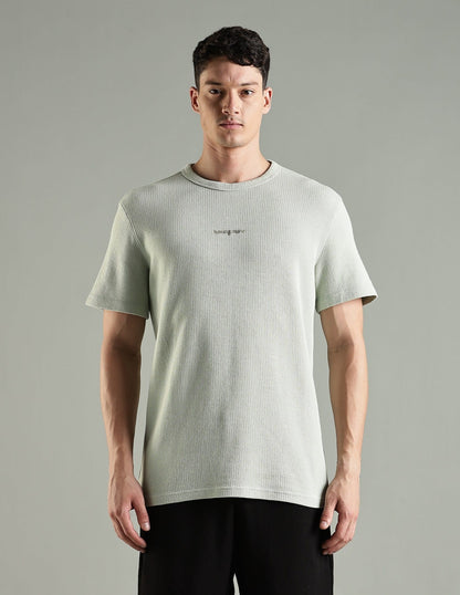 Tommy Jeans Waffle Knit Embroidered Logo T-Shirt