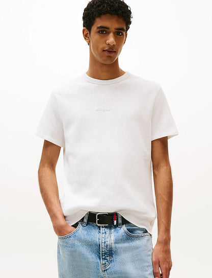 Tommy Jeans Waffle Knit Embroidered Logo T-Shirt