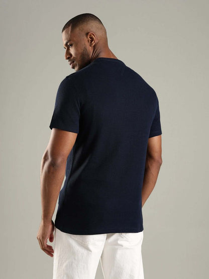 Tommy Jeans Waffle Knit Embroidered Logo T-Shirt