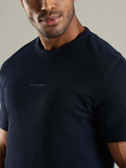 Tommy Jeans Waffle Knit Embroidered Logo T-Shirt