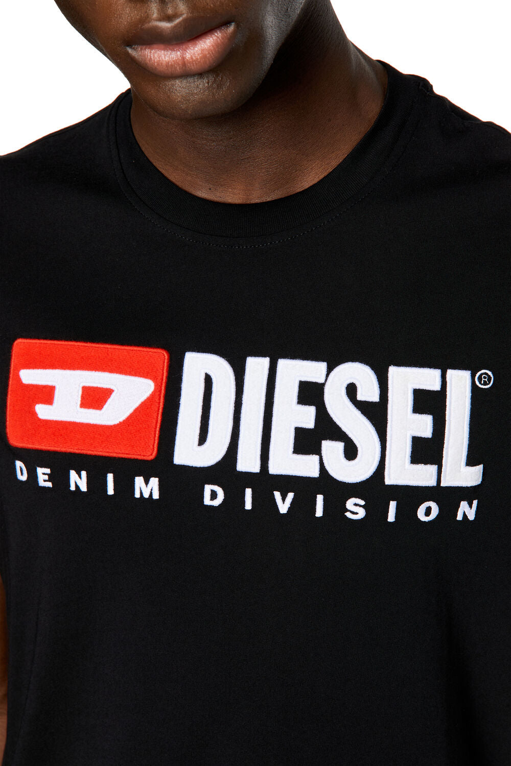 Diesel Denim Division Logo Cotton Crewneck T-Shirt