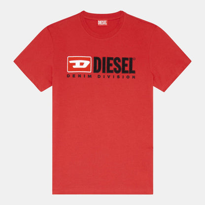 Diesel Denim Division Logo Cotton Crewneck T-Shirt