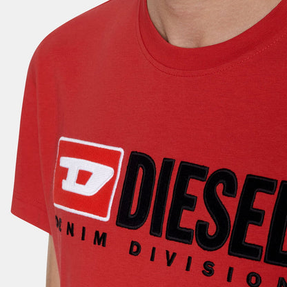 Diesel Denim Division Logo Cotton Crewneck T-Shirt