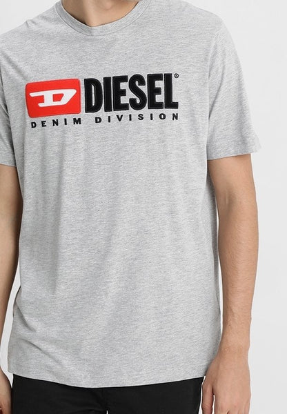 Diesel Denim Division Logo Cotton Crewneck T-Shirt