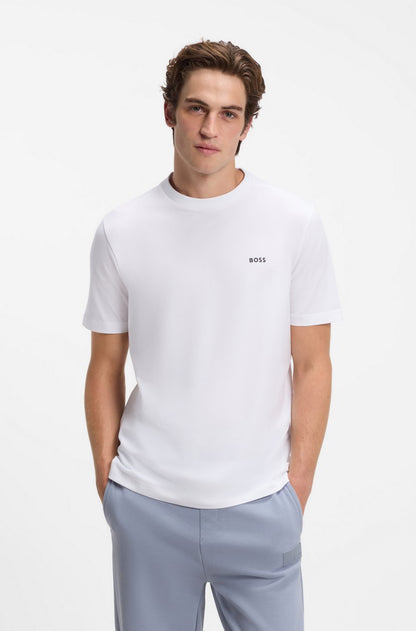 BOSS Stretch Cotton T-Shirt with Small Side-Center Logo