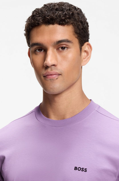 BOSS Stretch Cotton T-Shirt with Small Side-Center Logo