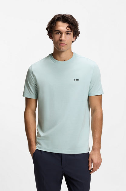 BOSS Stretch Cotton T-Shirt with Small Side-Center Logo