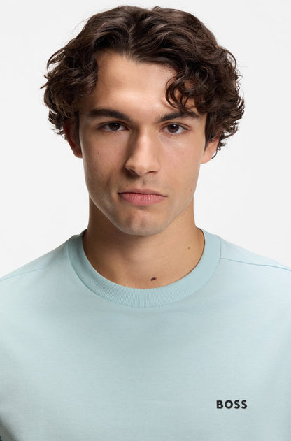 BOSS Stretch Cotton T-Shirt with Small Side-Center Logo