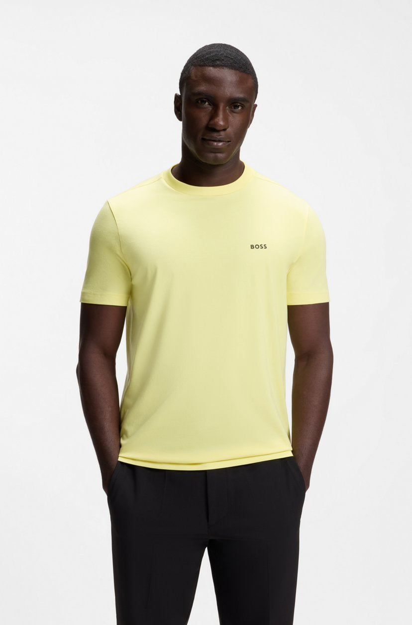 BOSS Stretch Cotton T-Shirt with Small Side-Center Logo