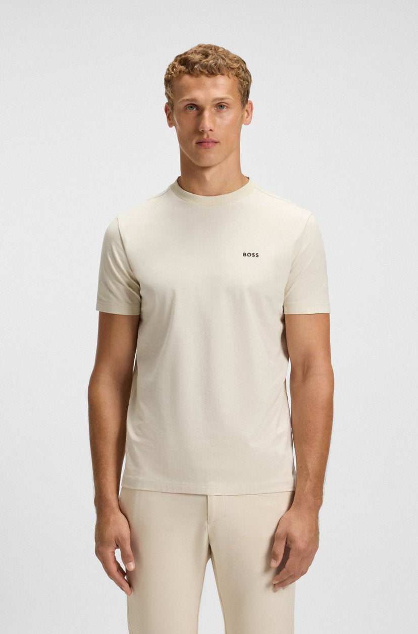 BOSS Stretch Cotton T-Shirt with Small Side-Center Logo