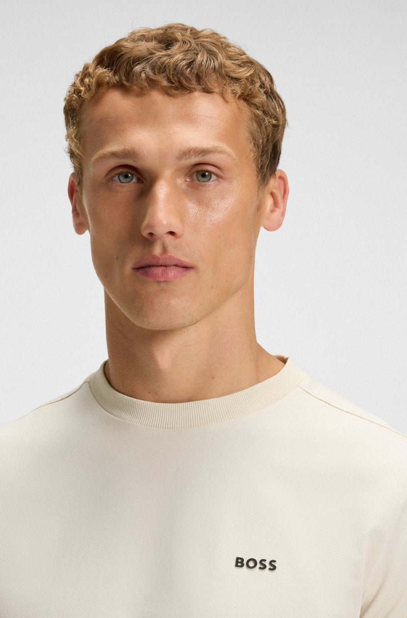 BOSS Stretch Cotton T-Shirt with Small Side-Center Logo
