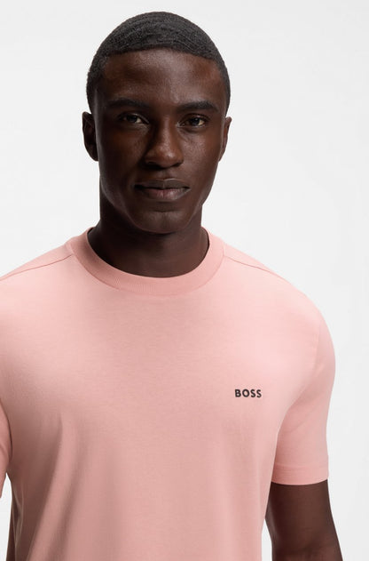 BOSS Stretch Cotton T-Shirt with Small Side-Center Logo